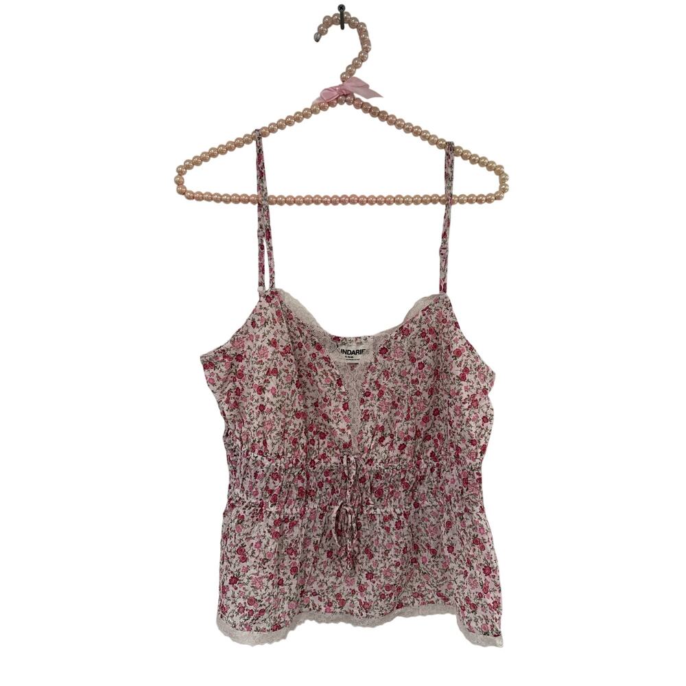 No Boundaries Women's Red Rose Ditsy Cami Top - XXS